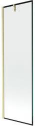 Mexen Next egyrészes kádparaván 60 x 150 cm, fekete keret, arany szálcsiszolt - 895-060-000-00-70-55 (895-060-000-00-70-55)