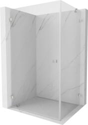 Mexen Lunar-B zuhanykabin balos ajtóval, 75 x 70 cm, átlátszó, szálcsiszolt nikkel - 832-075-070-97-00-L (832-075-070-97-00-L)