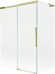 Mexen Rox L kádparaván, 2-szárnyú, toló, 120 + 70 x 150 cm, átlátszó, arany - 8C9L-120-070-50-00 (8C9L-120-070-50-00)