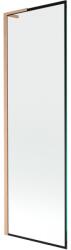 Mexen Next L egyszemélyes kádparaván 60 x 150 cm, fekete keret, csiszolt réz - 895-060-000-03-70-65 (895-060-000-03-70-65)