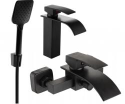 Mexen Aries R62 fürdőkád szett, fekete - 744803R62-70 (744803R62-70)