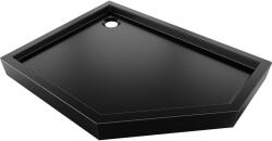 Mexen Flow+ ötszögletű bal oldali zuhanytálca 100 x 90 cm, fekete matt - 46P709010LH (46P709010LH)