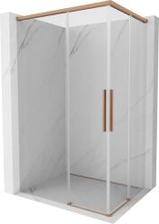 Mexen Rox Duo tolóajtós zuhanykabin 90 x 80 cm, átlátszó, csiszolt réz - 8C2D-090-080-65-00 (8C2D-090-080-65-00)