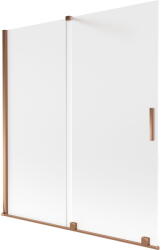 Mexen Velar 2-szárnyas tolóajtós fürdőkád paraván 150 x 150 cm, jégvirág, rózsaarany - 896-150-000-31-60 (896-150-000-31-60)