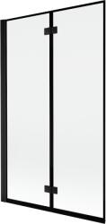 Mexen Mist kétszárnyú bal oldali fürdőkádfal 110 x 150 cm, fekete keret, fekete - 8A9-110-002-70-70-L (8A9-110-002-70-70-L)