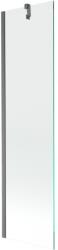 Mexen Next egyajtós fürdőkád paraván 50 x 150 cm, átlátszó, fegyverszürke kefélt - 895-050-000-00-00-66 (895-050-000-00-00-66)