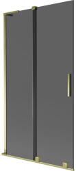 Mexen Velar L fürdőkádparaván, 2-szárnyú toló, 100 x 150 cm, grafit, arany - 896-100-003-41-50 (896-100-003-41-50)