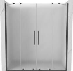 Mexen Velar Duo tolózuhany ajtó 170 cm, fagyott, gun gray kefe - 871-170-000-32-66 (871-170-000-32-66)