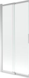 Mexen Fox kétszárnyú toló kádparaván 85 x 150 cm, átlátszó, króm - 891-085-002-01-00 (891-085-002-01-00)