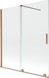 Mexen Velar kétszárnyú zuhanyfal, 150 x 150 cm, átlátszó, csiszolt réz - 896-150-000-01-65 (896-150-000-01-65)