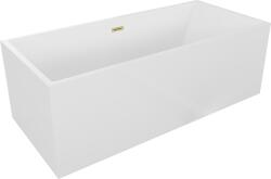 Mexen Vigo szabadon álló kád 178, 5 x 80 cm, fehér, arany szálcsiszolt túlfolyó - 51251788000-55 (51251788000-55)
