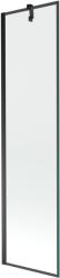 Mexen Next 1-szárnyú fürdőszobai paraván, 50 x 150 cm, fekete keret, fekete - 895-050-000-00-70-70 (895-050-000-00-70-70)