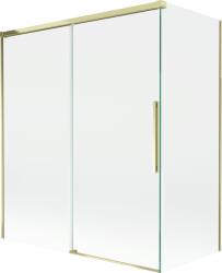 Mexen Rox 2-szárnyú toló fürdőszobai paraván 140 + 70 x 150 cm, átlátszó, arany - 8C9-140-070-50-00 (8C9-140-070-50-00)
