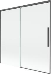 Mexen Rox 2-szárnyú kádparaván tolóajtós 160 x 150 cm, átlátszó, gun gray szálcsiszolt - 8C9-160-001-66-00 (8C9-160-001-66-00)