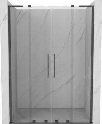 Mexen Velar L Duo tolózuhanyajtó 160 cm, átlátszó, szálcsiszolt pisztolyszürke - 871-160-003-02-66 (871-160-003-02-66)