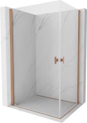 Mexen Mist-B Duo nyíló zuhanykabin 95 x 90 cm, átlátszó, kefélt réz - 8A2-095-090-65-00 (8A2-095-090-65-00)