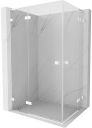 Mexen Lunar L Duo nyíló zuhanykabin balos 95 x 70 cm, átlátszó, fehér - 834L-095L-070P-20-00 (834L-095L-070P-20-00)