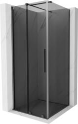 Mexen Velar tolóajtós zuhanykabin 90 x 90 cm, grafit, kefe gun gray - 871-090-090-41-66 (871-090-090-41-66)