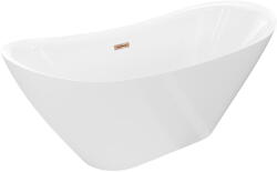 Mexen Lotos szabadon álló kád 150 x 75 cm, fehér, túlfolyó rózsaarany - 52051507700-60 (52051507700-60)