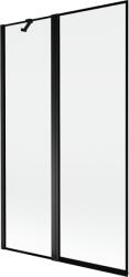 Mexen Mist 2-szárnyú balra nyíló kádparaván 110 x 150 cm, fekete keret, fekete - 8A9-110-011-70-70-L (8A9-110-011-70-70-L)