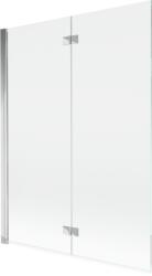 Mexen Mist 2-szárnyú bal oldali kádparaván 130 x 150 cm, átlátszó, króm - 8A9-130-002-01-00-L (8A9-130-002-01-00-L)