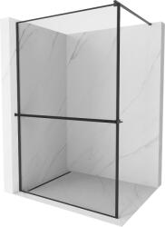 Mexen Kioto+ zuhanyfal polccal Walk-in 90 x 200 cm, fekete keret, fekete - 800-090-121-70-70 (800-090-121-70-70)