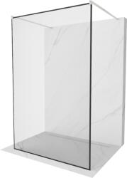 Mexen Kioto szabadon álló zuhanyfal 150 x 200 cm, fekete keret 8 mm, kefélt nikkel - 800-150-002-97-70 (800-150-002-97-70)