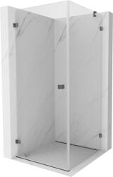 Mexen Lunar-B nyíló zuhanykabin bal 70 x 70 cm, átlátszó, gun gray csiszolt - 832-070-070-66-00-L (832-070-070-66-00-L)