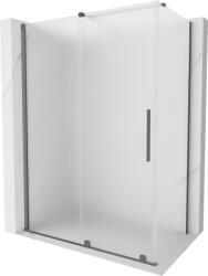 Mexen Velar tolóajtós zuhanykabin 140 x 80 cm, matt, gun metal - 871-140-080-31-95 (871-140-080-31-95)