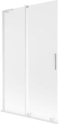 Mexen Velar L 2-szárnyú toló kádparaván 110 x 150 cm, homályos, fehér - 896-110-003-31-20 (896-110-003-31-20)