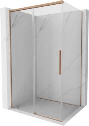 Mexen Rox eltolható zuhanykabin 125 x 85 cm, átlátszó, csiszolt réz - 8C2-125-085-65-00 (8C2-125-085-65-00)