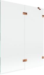 Mexen Lunar kádparaván 2-szárnyú jobb 140 x 150 cm, átlátszó, rózsaarany - 897-140-100-60-00-P (897-140-100-60-00-P)