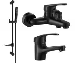 Mexen Erica DF72 fürdőkád készlet, fekete - 746403DF72-70 (746403DF72-70)