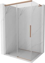 Mexen Rox L tolóajtós zuhanykabin 105 x 80 cm, átlátszó, kefélt réz - 8C2L-105-080-65-00 (8C2L-105-080-65-00)