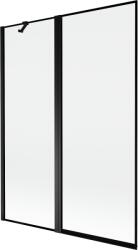 Mexen Mist kétszárnyú kádparaván bal 130 x 150 cm, fekete keret, fekete - 8A9-130-011-70-70-L (8A9-130-011-70-70-L)