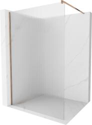 Mexen Kioto Walk-in zuhanyfal 100 x 200 cm, csíkos 8 mm, rózsaarany - 800-100-101-60-09 (800-100-101-60-09)
