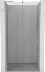 Mexen Velar L tolóajtó zuhanykabin 120 cm, átlátszó, kefélt nikkel - 871-120-003-01-97 (871-120-003-01-97)