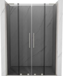 Mexen Velar L Duo tolóajtós zuhanyajtó 140 cm, grafit, kefélt nikkel - 871-140-003-42-97 (871-140-003-42-97)