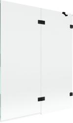 Mexen Lunar 2-paneles fürdőkádfal jobb oldali 140 x 150 cm, átlátszó, fekete - 897-140-100-70-00-P (897-140-100-70-00-P)