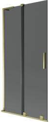 Mexen Velar L kádparaván, 2-szárnyú, toló, 90 x 150 cm, grafit, arany - 896-090-003-41-50 (896-090-003-41-50)