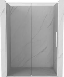 Mexen Rox 140 cm-es tolóajtós zuhanyajtók, átlátszó, fehér - 8C2-140-000-20-00 (8C2-140-000-20-00)