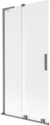 Mexen Velar L kádparaván 2 szárnyú tolóajtó 95 x 150 cm, matt szürke üveg, gun metal - 896-095-003-31-95 (896-095-003-31-95)