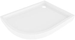 Mexen Flow+ félköríves aszimmetrikus jobboldali zuhanytálca 90 x 80 cm, fehér fényes - 46Q108090RH (46Q108090RH)