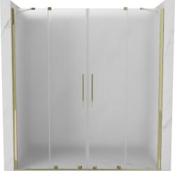 Mexen Velar Duo 200 cm-es tolóajtós zuhanyajtók, fagyos, arany - 871-200-000-32-50 (871-200-000-32-50)