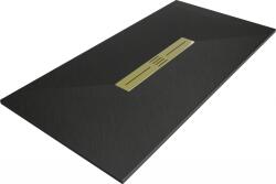 Mexen Toro téglalap alakú SMC zuhanytálca 160 x 90 cm, fekete, arany burkolat - 43709016-G (43709016-G)