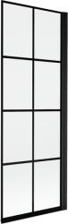 Mexen Mist 1-szárnyas fürdőszobai paraván jobbos 70 x 150 cm, fekete rács, fekete - 8A9-070-001-70-77-P (8A9-070-001-70-77-P)