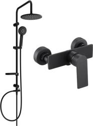 Mexen Carl felületi zuhanykészlet esőztető fejjel és Alexa zuhanycsappal, fekete - 71240240-70 (71240240-70)