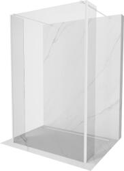 Mexen Kioto szabadon álló zuhanyfal 110 x 30 x 30 cm, átlátszó, fehér - 800-110-030-222-20-00-030 (800-110-030-222-20-00-030)