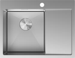 Mexen Exar rozsdamentes acél mosogató 1 medencével, bal oldali csepegtető, 620 x 480 mm, inox - 6431621005L-01 (6431621005L-01)