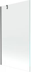 Mexen Next egyszárnyú fürdőszobai paraván 100 x 150 cm, átlátszó, gun gray kefélt - 895-100-000-00-00-66 (895-100-000-00-00-66)